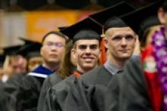 students at commencement